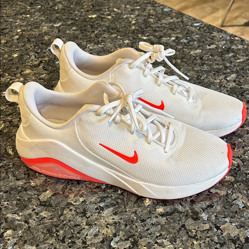 Nike Women’s White and Red Athletic Sneakers